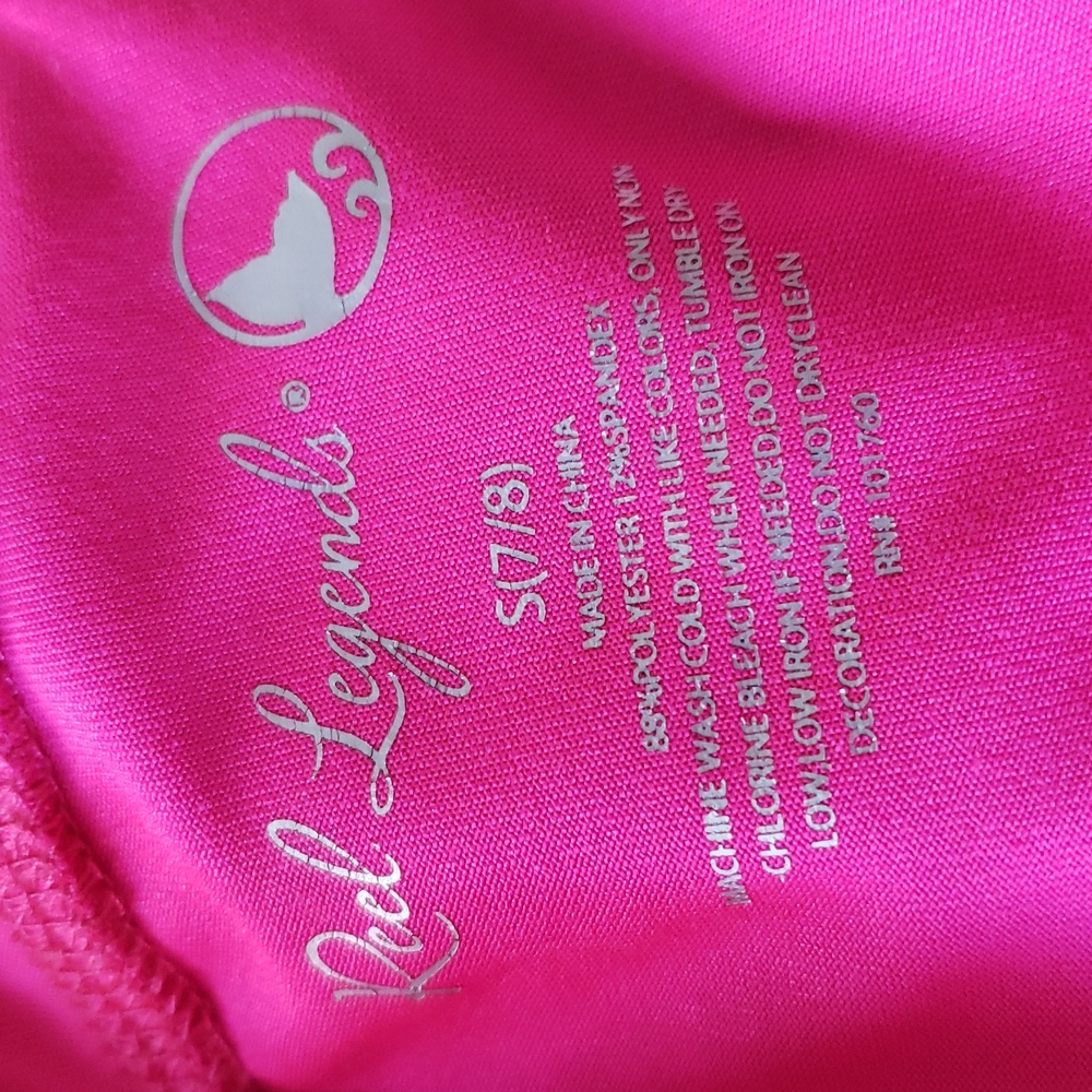 Reel Legends Girl's Swim Short - Hot Pink - Picture 6 of 6